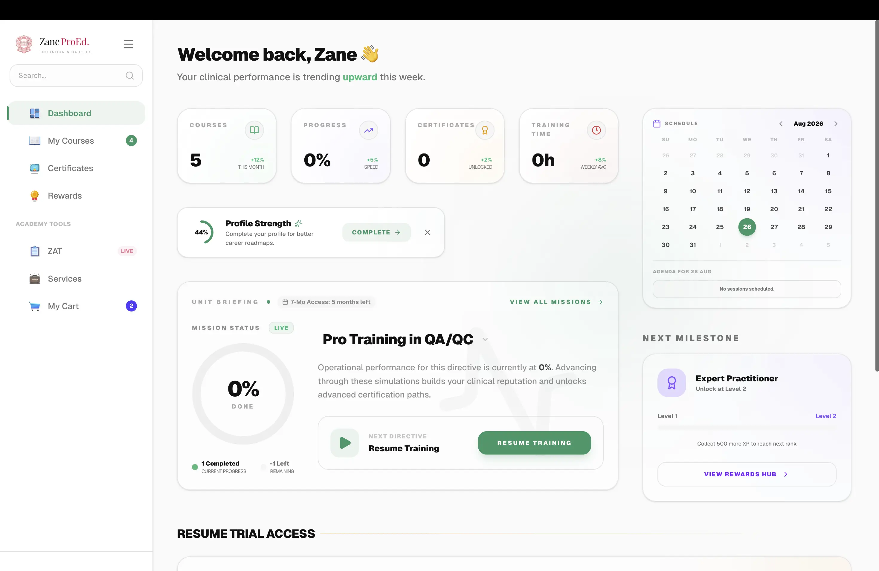 Zane ProEd Academy